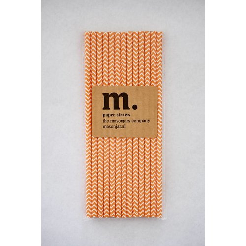 Masonjar Label 040 Papieren rietjes Dark Orange Chevron Masonjar Label 040 Papieren rietjes Dark Orange Chevron
