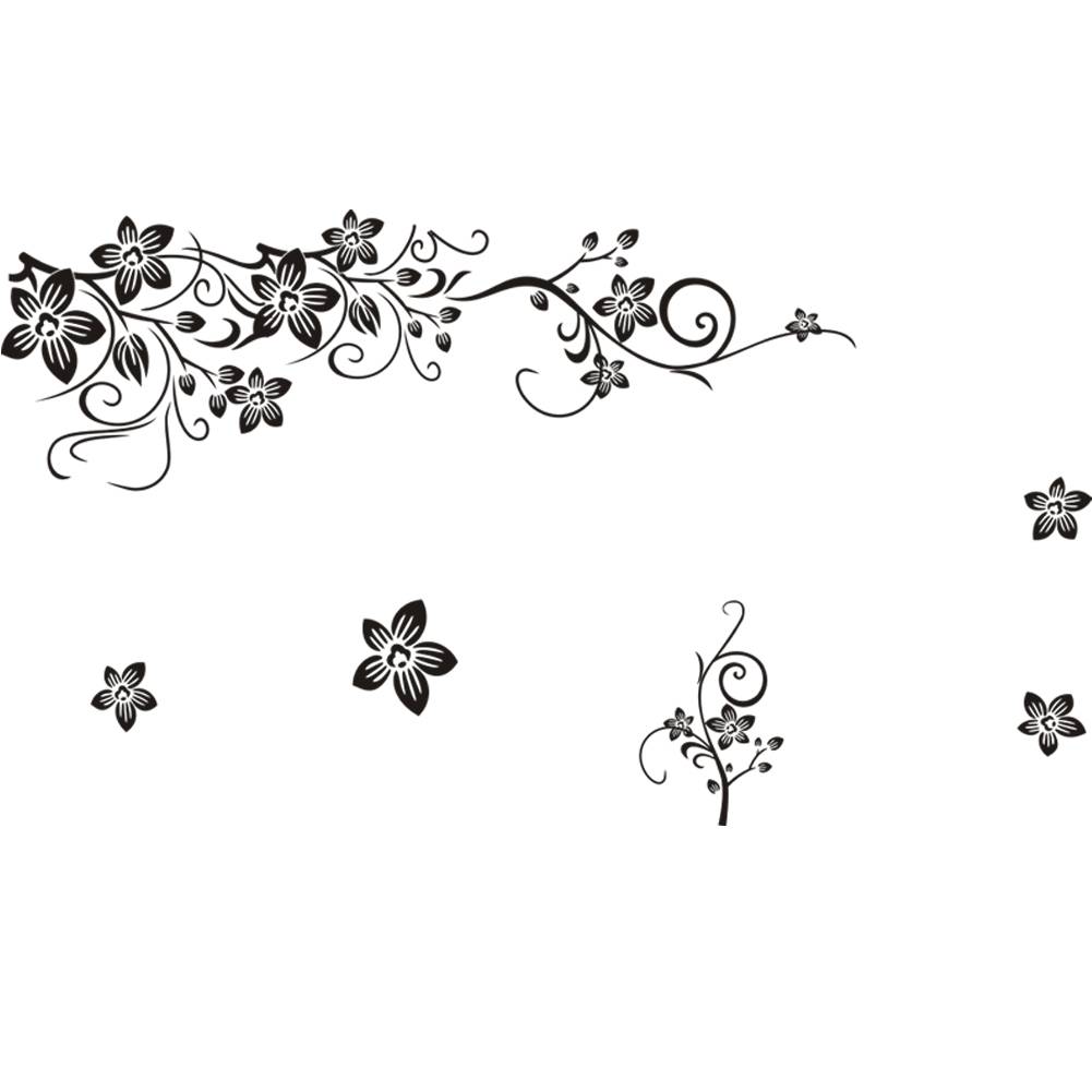 Muursticker sierlijke takken met bloemen - Muurstickers&zo Muursticker sierlijke takken met bloemen - Muurstickers&zo