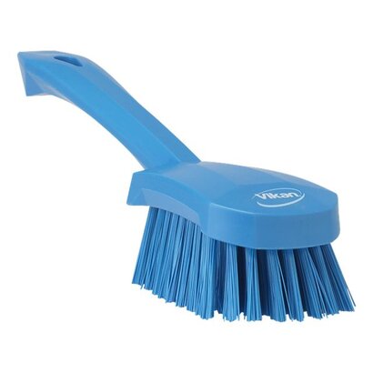 Vikan Afwasborstel, korte steel, blauw