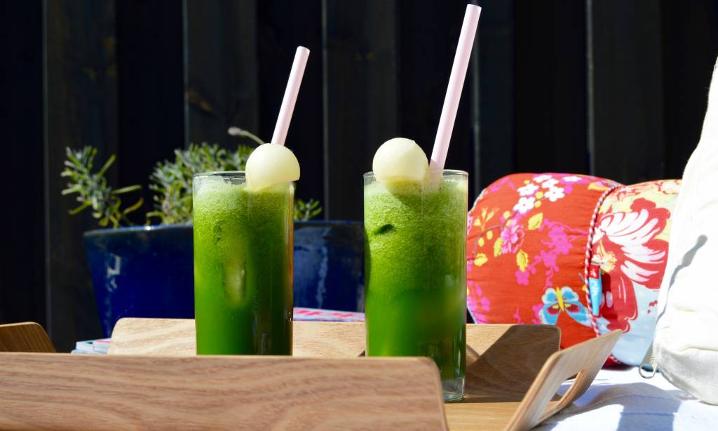 Matcha meloen ice tea