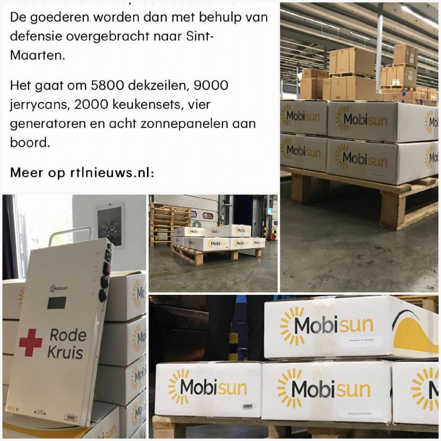 Mobisun supports Red Cross with relief aid Saint Maarten