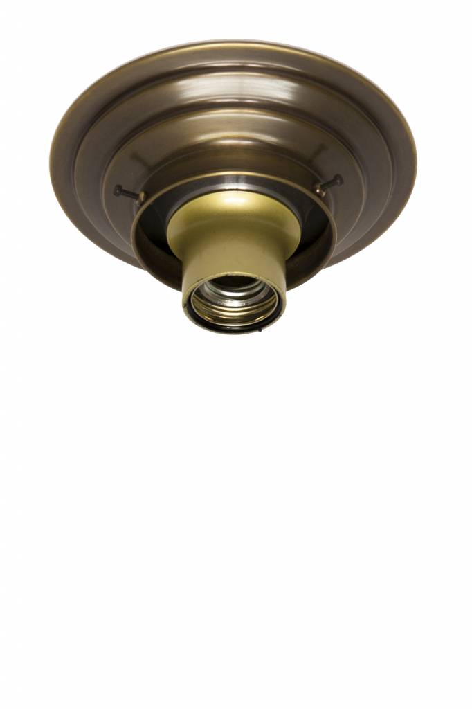 Plafondring gepatineerd koper, voor lampglas met opstaande rand Lamp Plafondring gepatineerd koper, voor lampglas met opstaande rand Lamp