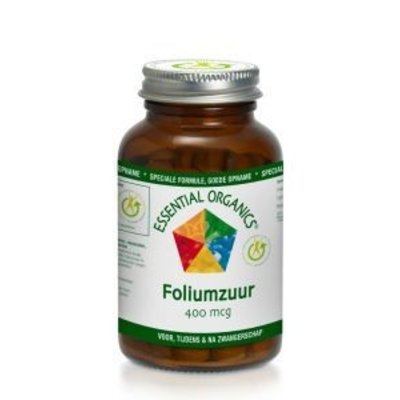 Essential Organics Foliumzuur 400 mcg