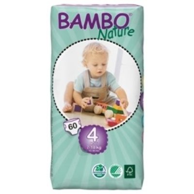 Bambo Nature Babyluier maxi 4, 7–18 kg (60 stuks)