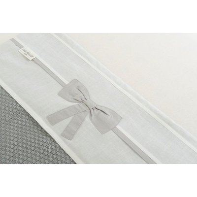 Little Naturals by Jollein Laken Linnen bow 120x150 cm white/grey