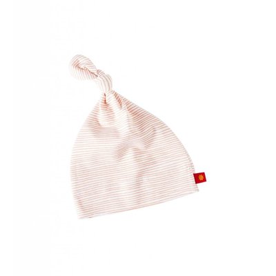 Little Label Mutsje newborn – lichtroze gestreept – one size