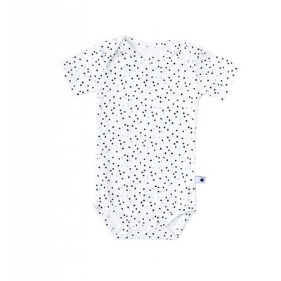 Little Label Romper korte mouw – lichtblauw met zwarte ankertjes