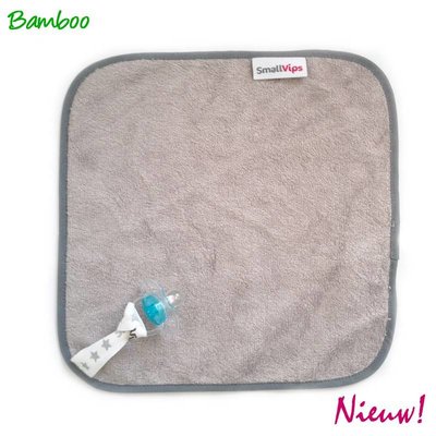 SmallVips 2-in-1 Speen- & Spuugdoekje grijs/taupe