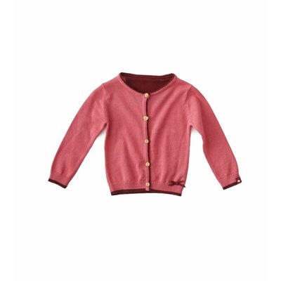 Little Label Gebreid babyvestje girls – roze – maat 74 -80