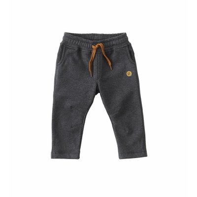 Little Label Baby chino sweatbroekje – antraciet gemêleerd – maat 74 en 80