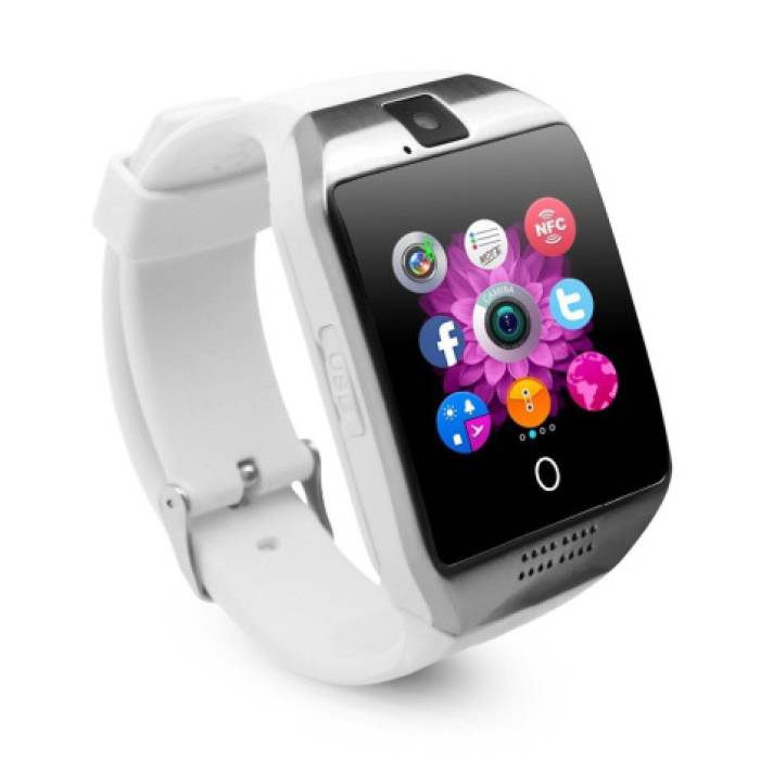 Original Q18 Smartwatch Curved HD Smartphone Fitness Sport Activity Tracker Watch OLED iOS Android iPhone Samsung Huawei White