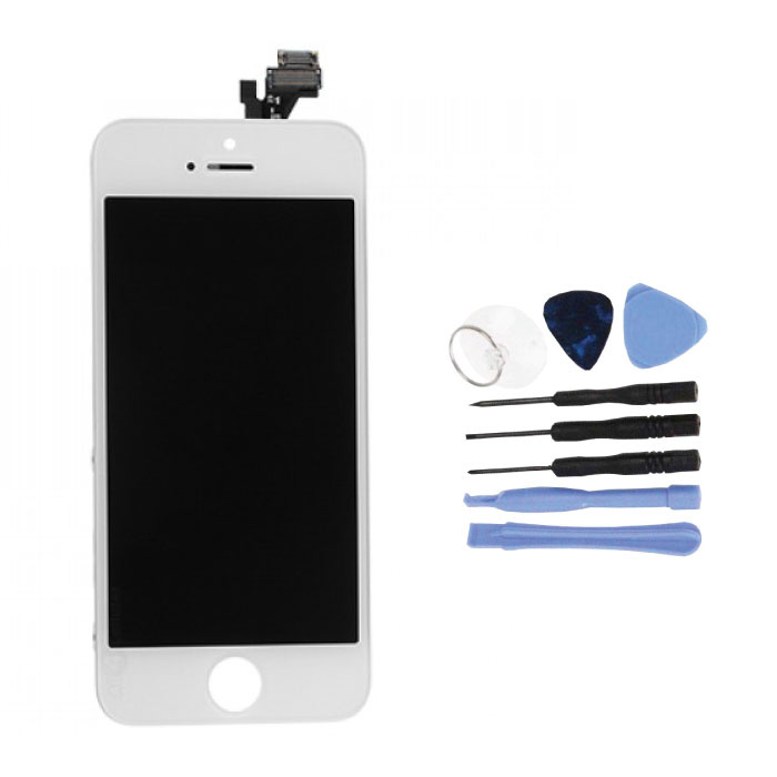 Écran iPhone 5 (écran tactile + LCD + Pièces) A + Qualité - Blanc + Outils