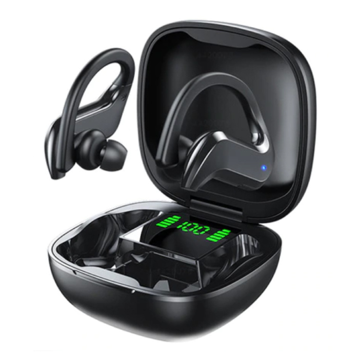 Bezprzewodowe słuchawki z zaczepem na ucho - Sterowanie dotykowe - TWS Słuchawki bezprzewodowe Bluetooth 5.0 Słuchawki douszne Czarne