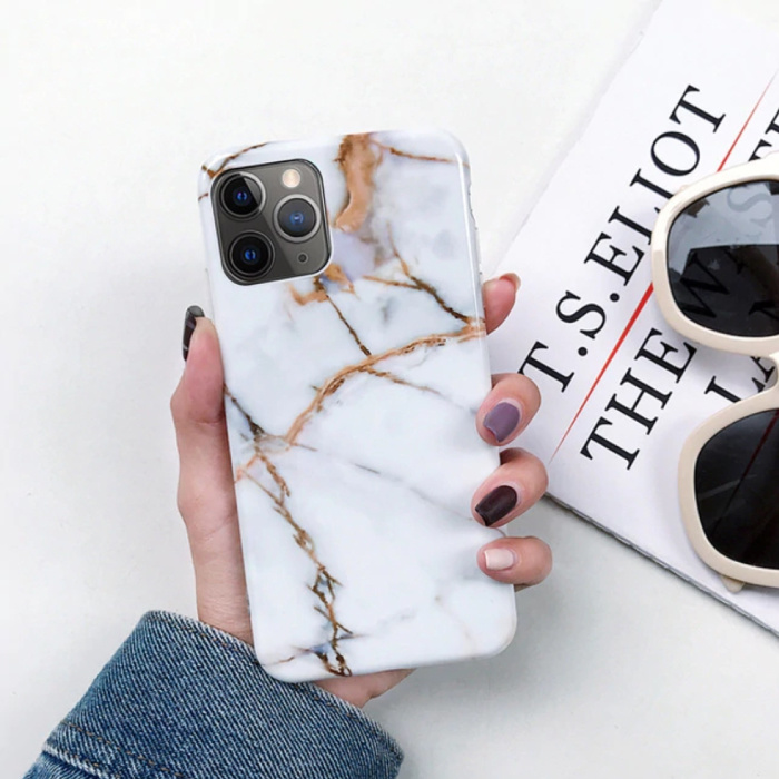 Custodia per iPhone 6S Marble Texture - Custodia lucida antiurto Granite Cover Cas TPU