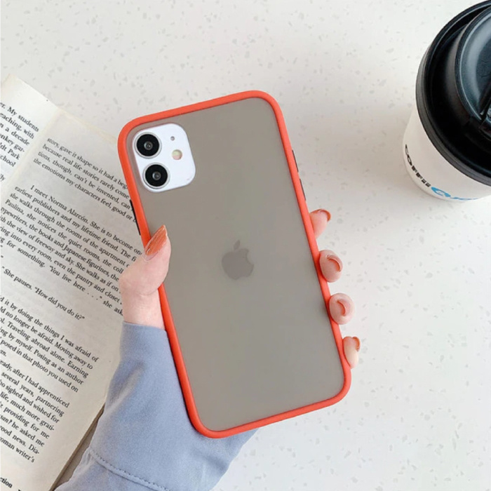 iPhone XS Stoßstangenetui Hülle Silikon TPU Anti-Shock Rot