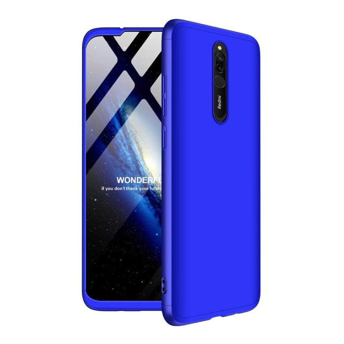 Xiaomi Redmi 5 Full Cover - 360 ° Body Case Case + Screen Protector Tempered Glass Blue