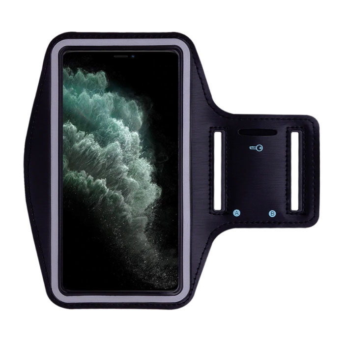 Étui étanche pour iPhone 6 Plus - Pochette de sport Housse de protection Brassard Jogging Running Hard Noir
