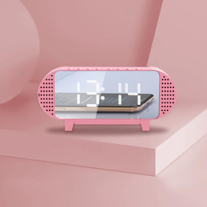 Despertador Digital Inteligente Ai Con Luces Led Multicolore Color Rosa