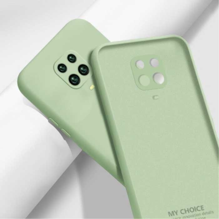 Funda de silicona cuadrada Xiaomi Redmi 9T - Funda mate suave Funda líquida Verde