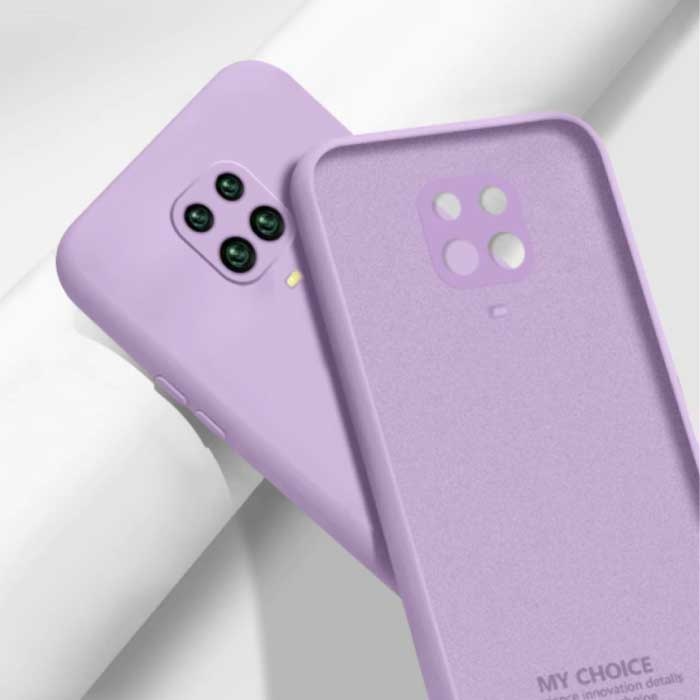 Xiaomi Redmi 9T Square Silicone Case - Soft Matte Case Liquid Cover Purple