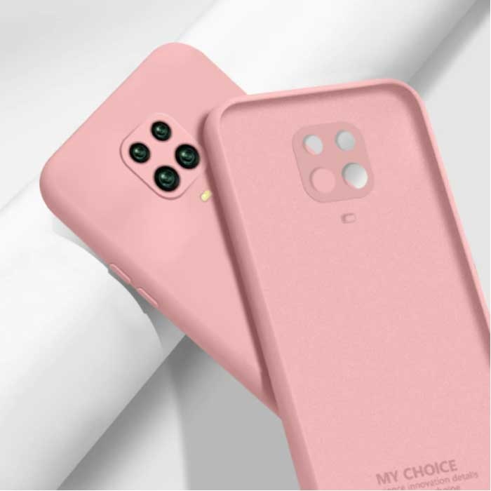 Funda de silicona cuadrada Xiaomi Redmi Note 8 - Funda mate suave Funda líquida Rosa