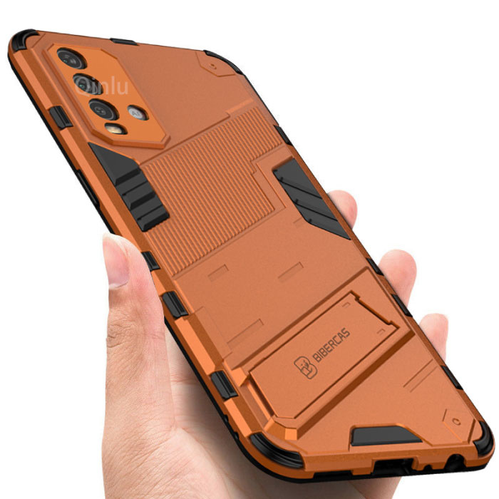 Xiaomi Mi 11 Pro Hülle mit Ständer - Stoßfeste Rüstung Hülle TPU Orange