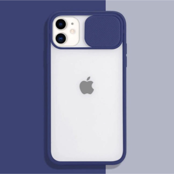 iPhone 13 Pro Camera Bescherming Hoesje - Zachte TPU Transparante Lens Case Cover Donkerblauw