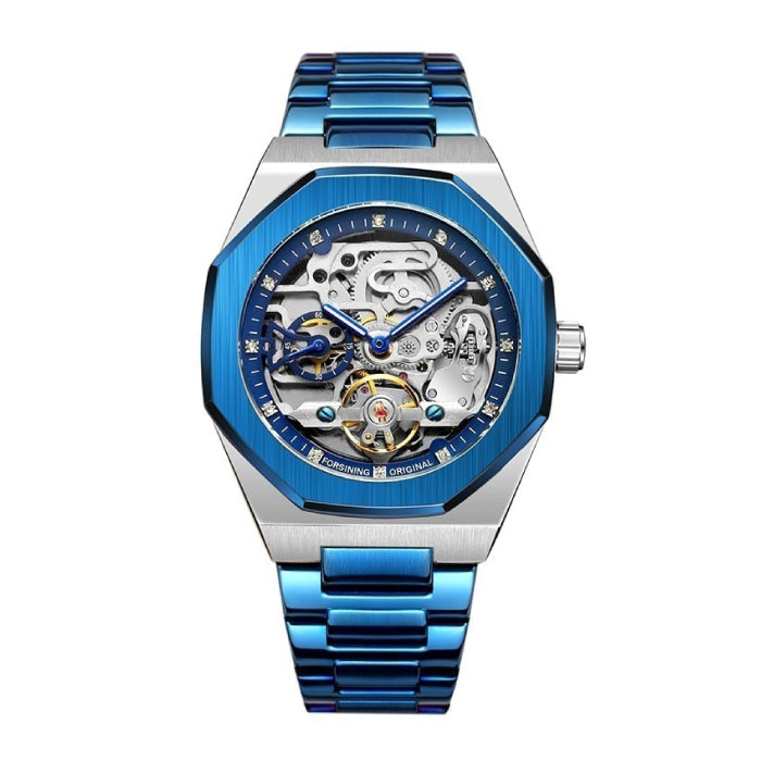 Reloj Hombre Acero Inoxidable Análogo Poedagar 816 Cuarzo - Azul