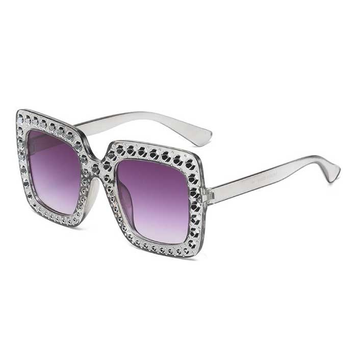 Oversized Rimless Sunglasses for Women - Designer Square Glasses