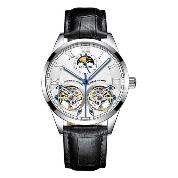 Vintage Horloge voor Heren Leren Bandje Kwarts Polshorloge Stuff Enough.be