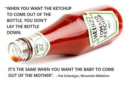 Als je wilt dat ketchup uit de fles komt, dan leg je deze toch ook niet neer? 