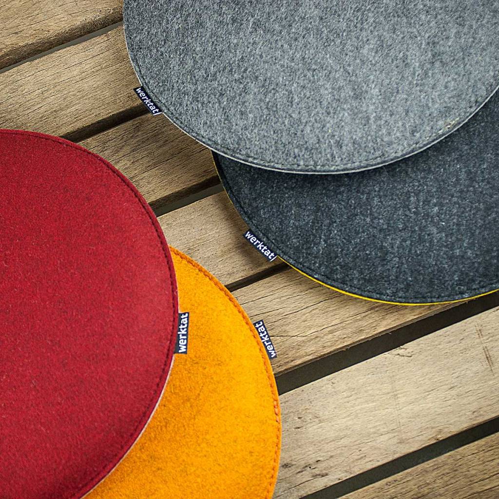 felt seat cushions padded, round, chair cushions, bench cousions