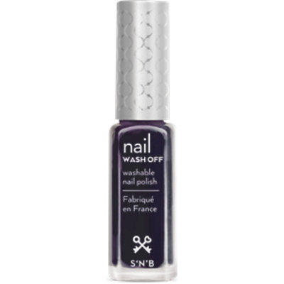 S'N'B Wash Off Blauw-Zwarte Nagellak