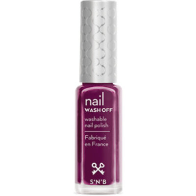 S'N'B Wash Off Metallic Paarse Nagellak