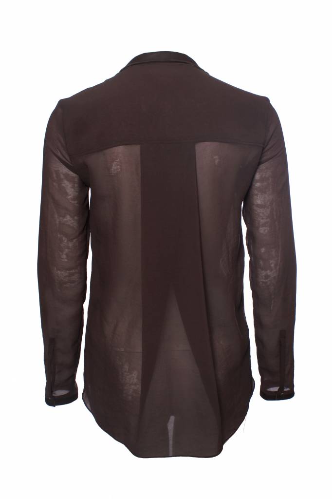 Helmut Lang Dark Brown Shirt Unique Designer Pieces Helmut Lang Dark Brown Shirt