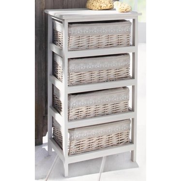 Holzregal mit Weidenkörben, 73 cm - BESONDERES gibt´s HIER