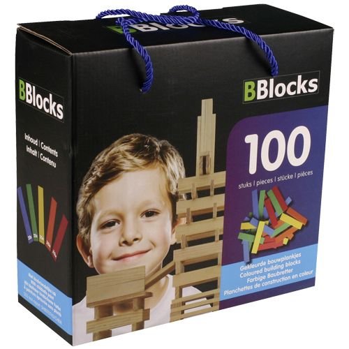 Bblocks BBlocks bouwplankjes 100 stuks Bblocks BBlocks bouwplankjes 100 stuks