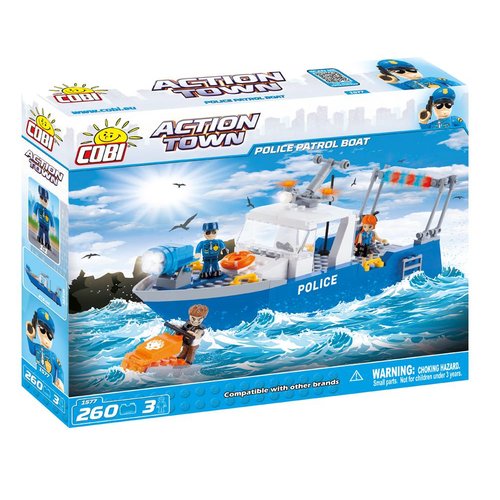 Cobi Action Town Police Patrol Boat # 1577 Cobi Action Town Police Patrol Boat # 1577
