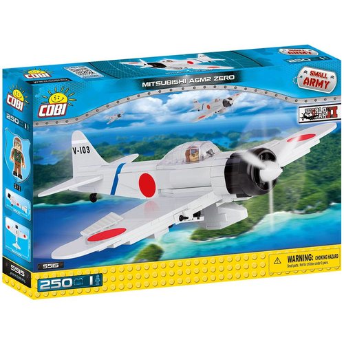 Cobi WW II Vliegtuigen - Mitsubishi A6M2 Zero # 5515 Cobi WW II Vliegtuigen - Mitsubishi A6M2 Zero # 5515