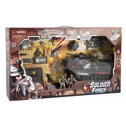 Soldier Force Steel Warthog Camp Playset