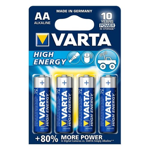 Batterijen Penlight AA VARTA alkaline 4 stuks Batterijen Penlight AA VARTA alkaline 4 stuks