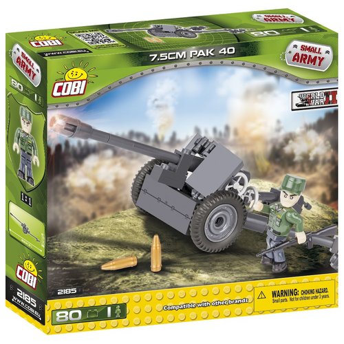 Cobi Small Army WWII - 7,5 cm PaK 40 #2185 Cobi Small Army WWII - 7,5 cm PaK 40 #2185