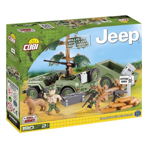 Cobi Small Army WWII - Willys Jeep + 1/4 ton aanhanger Cobi Small Army WWII - Willys Jeep + 1/4 ton aanhanger