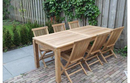 Garden Teak Tuinset Albany 220 x 90 cm | Set 2 Garden Teak Tuinset Albany 220 x 90 cm | Set 2
