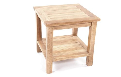 Garden Teak Bijzettafel Collin | Met onderschap Garden Teak Bijzettafel Collin | Met onderschap