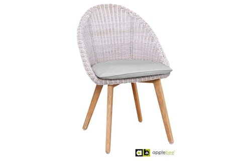 AppleBee tuinmeubelen Dining tuinstoel Fleur | White AppleBee tuinmeubelen Dining tuinstoel Fleur | White