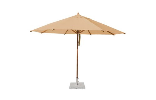 Bambrella Bambrella Parasol Levante - 4m rond - Khaki Polyester Bambrella Bambrella Parasol Levante - 4m rond - Khaki Polyester