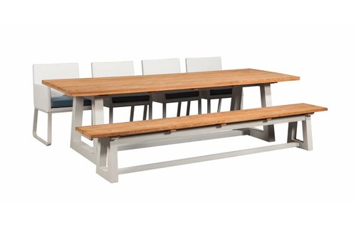 SUNS tuinmeubelen Tuintafel Ovada | 280 x 100 cm | Mat wit SUNS tuinmeubelen Tuintafel Ovada | 280 x 100 cm | Mat wit