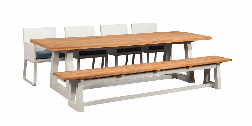 Tuintafel Ovada | 280 x 100 cm | Mat wit