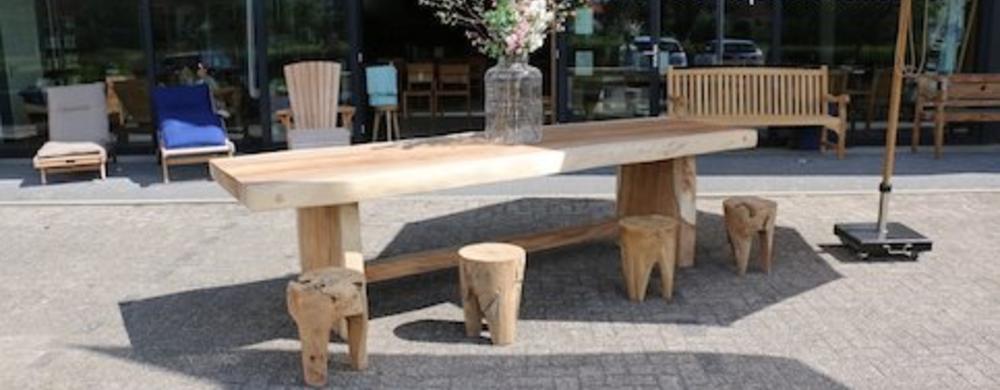 Boomstam eettafel